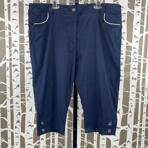 Green Lamb Golf Capri Pants Long Shorts 12 Navy Blue